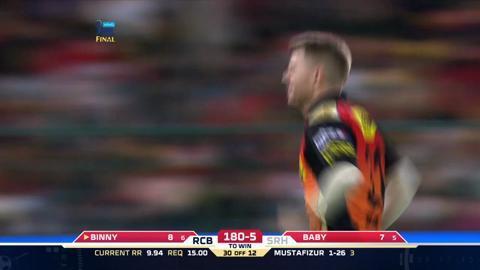 M60: RCB vs SRH – Stuart Binny Wicket background