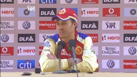 IPL 2012 Match 5 – RCB vs DD: de Villiers PC