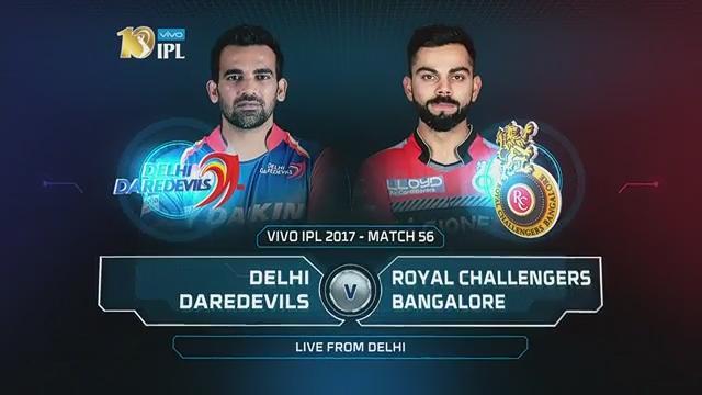 IPL 2017 M56: DD vs RCB – Match Highlights background