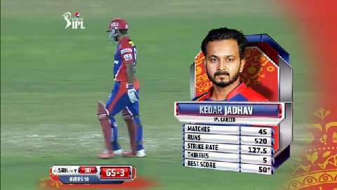 M45: DD vs SRH – Kedar Jadhav 63*