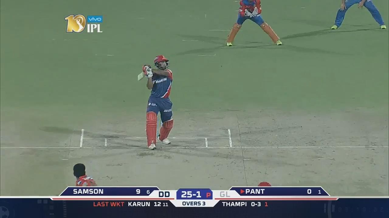 M42: DD vs GL – Rishabh Pant Six background