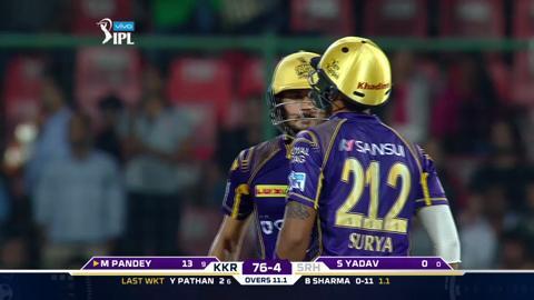 M58: SRH vs KKR – Manish Pandey Six