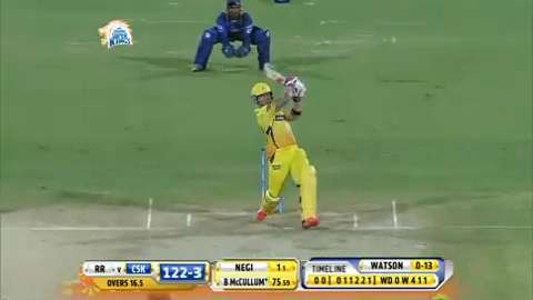 M47: CSK vs RR – Brendon McCullum Six