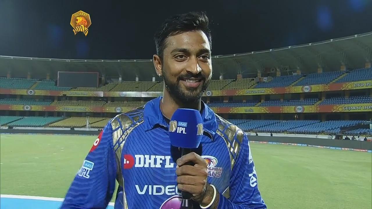 M35: GL vs MI – Krunal Pandya Interview
