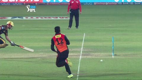 M58: SRH vs KKR – Colin Munro Wicket background