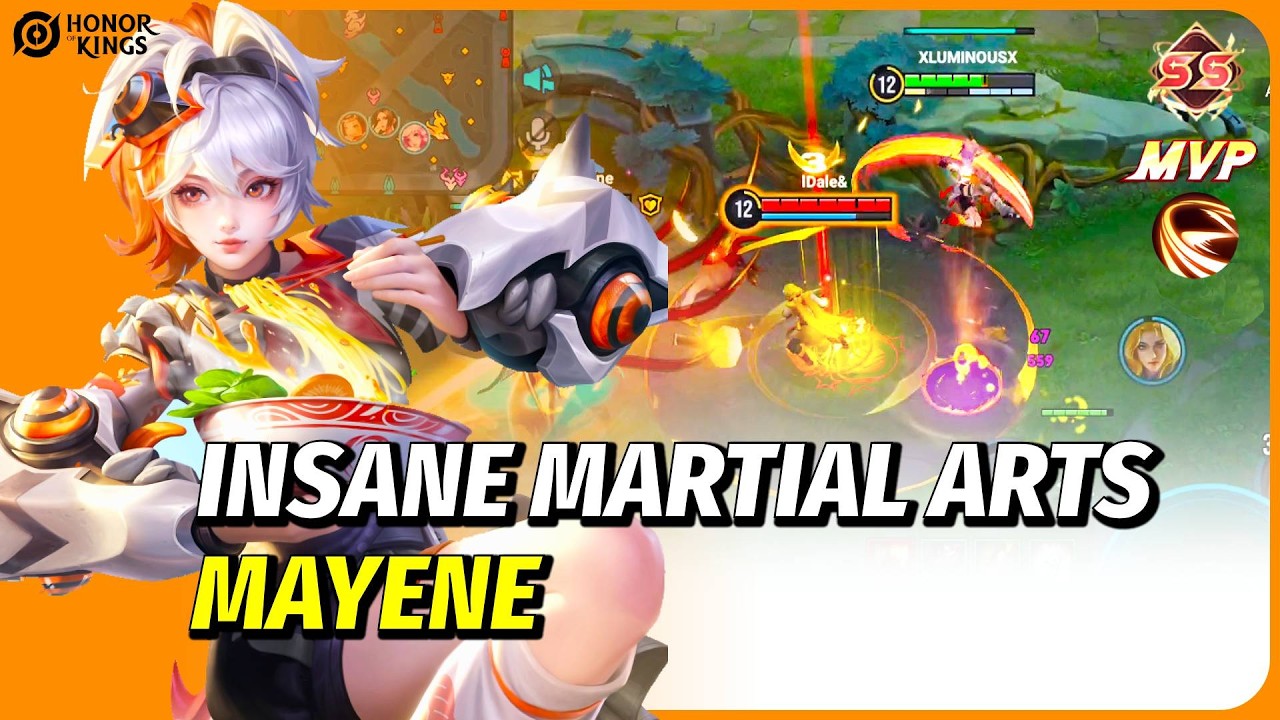 Mayene HOK gameplay (Martial Genius) | S6 100⭐| 10/1/8 KDA SS MVP | Honor of kings