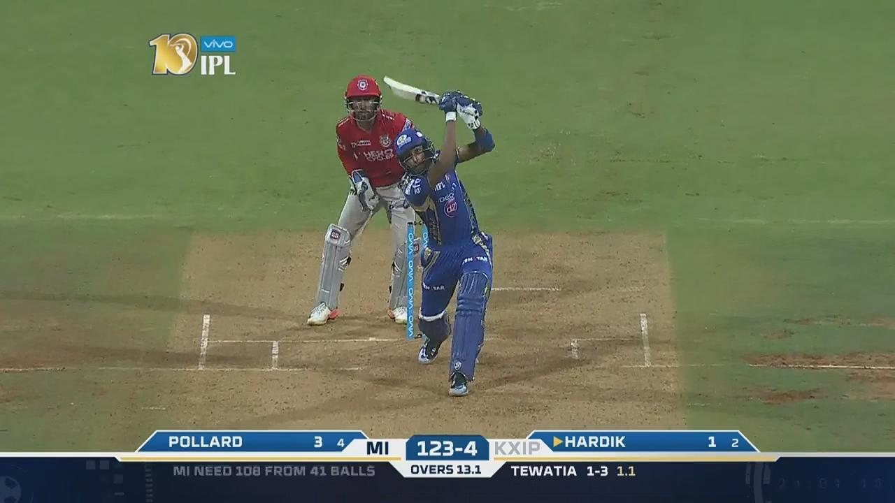 M51: MI vs KXIP – Hardik Pandya Six