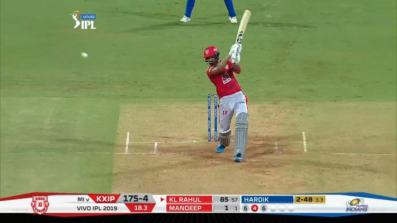M24: MI vs KXIP – KL Rahul Six