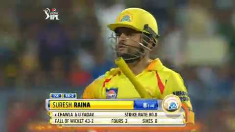 M30: KKR vs CSK – Suresh Raina Wicket