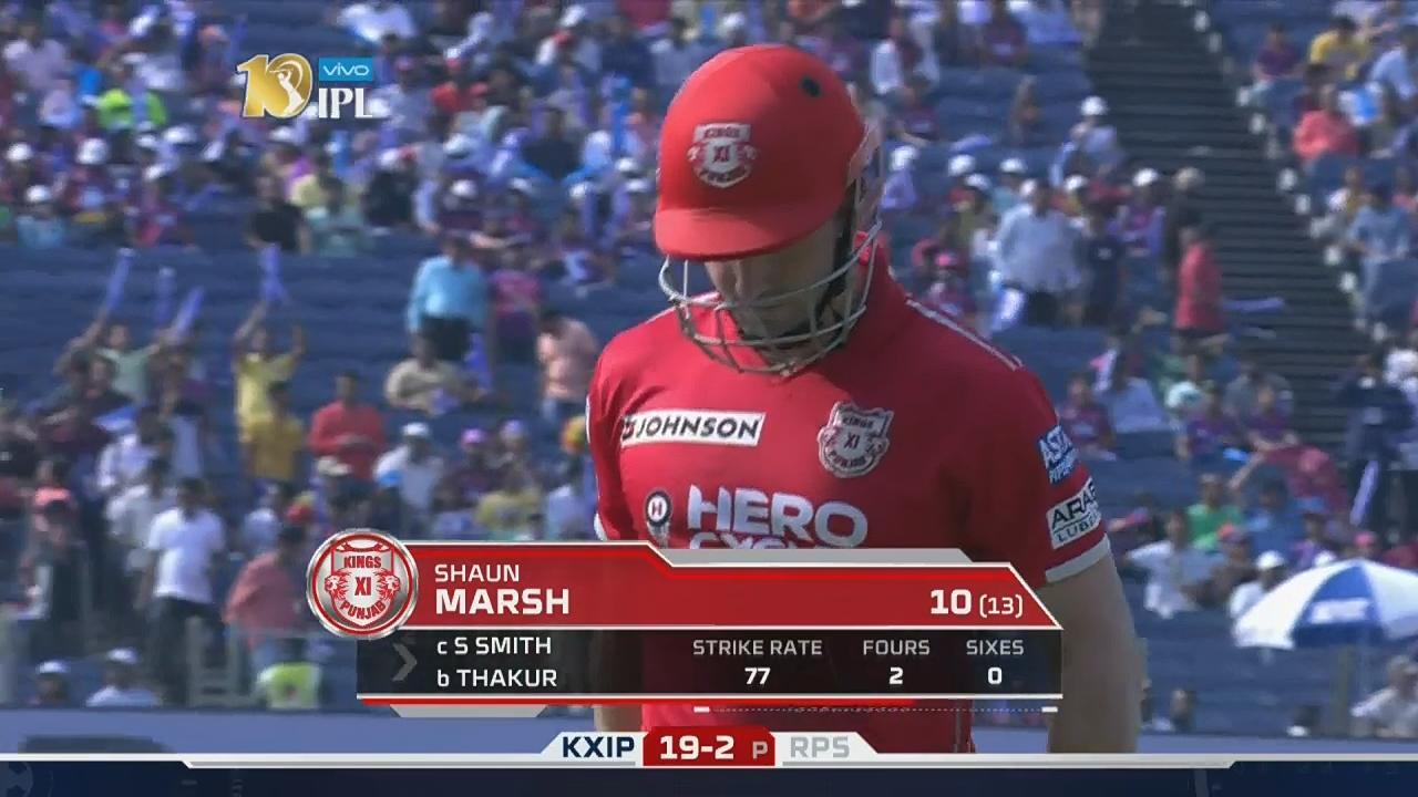 M55: RPS vs KXIP – Shaun Marsh Wicket background