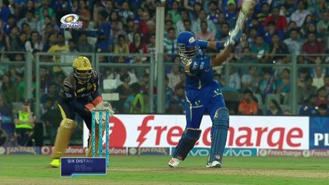 M24: MI vs KKR – Kieron Pollard Six background