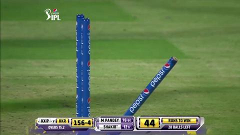 M60: KKR vs KXIP – Shakib Al Hasan Wicket background