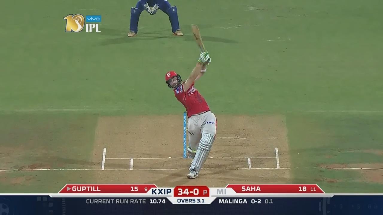 M51: MI vs KXIP – Martin Guptill Six background