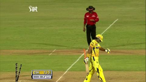 Match 37 CSK vs KXIP – Raina's Wicket background