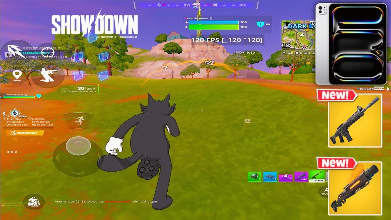 iPad Pro M5 120 FPS Fortnite Mobile Gameplay *Scratchy Skin High Kills Win Fortnite Chapter 7*