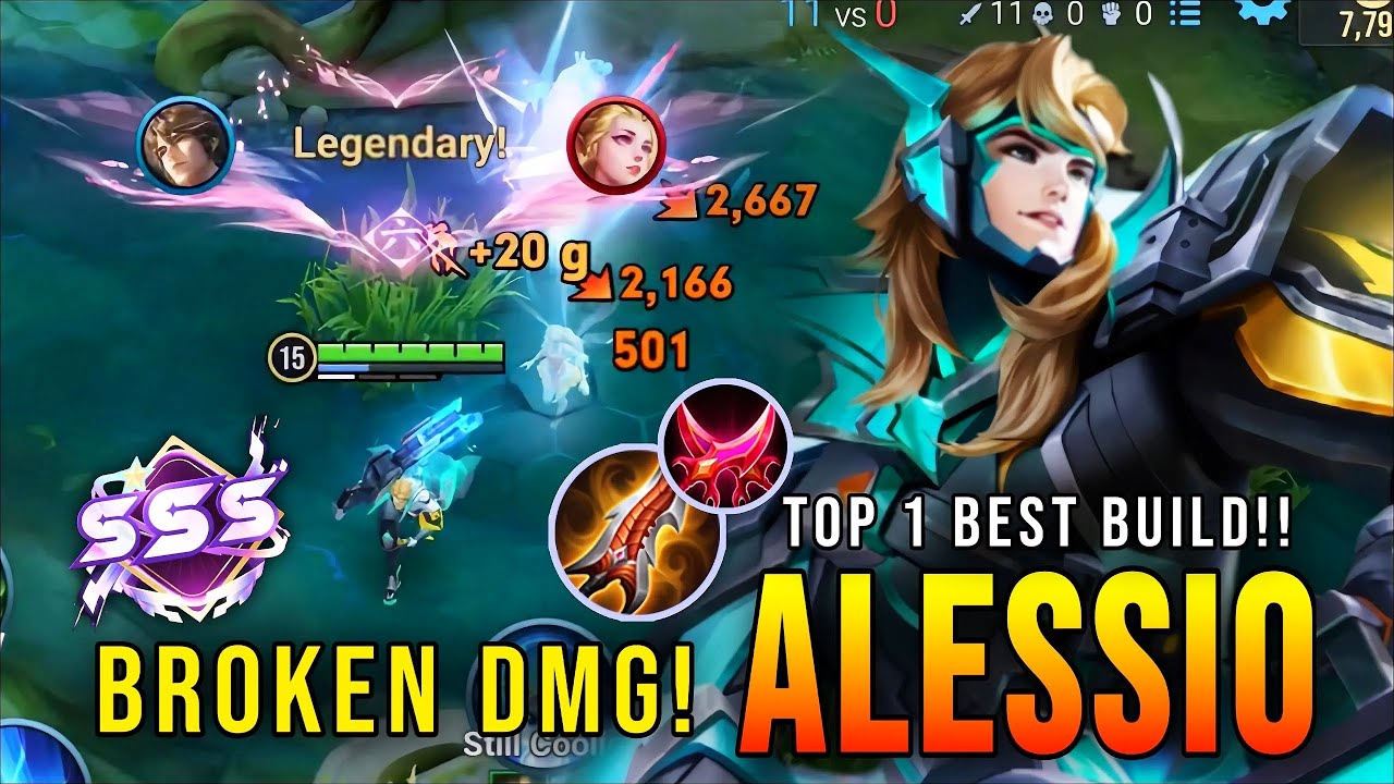 BROKEN DMG!! Alessio's 100% Deadly Critical Damage - Top 1 Best Build in Honor of Kings