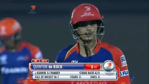 M49: DD vs CSK – Quinton de Kock Wicket background