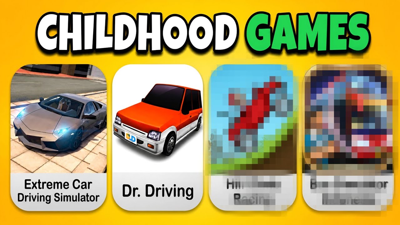 Top 10 Childhood Driving Games 🥹 background