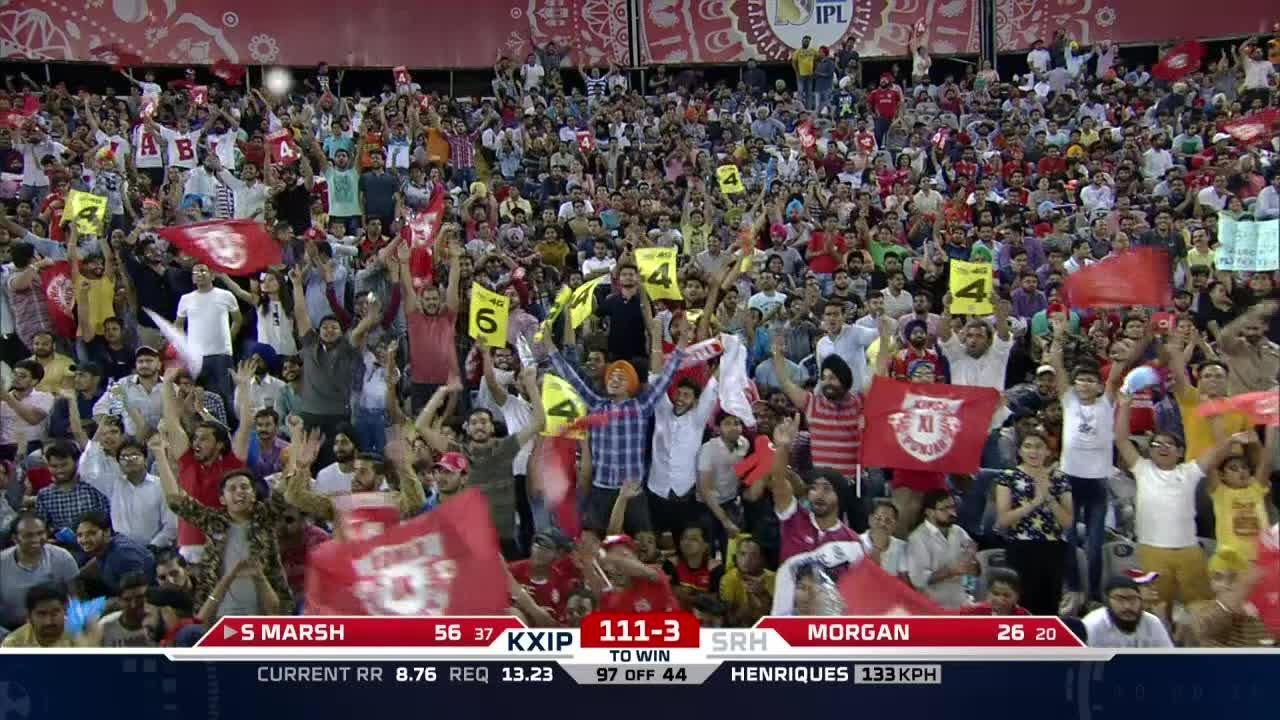 KXIP's lone ranger Shaun Marsh's 84 (50) background