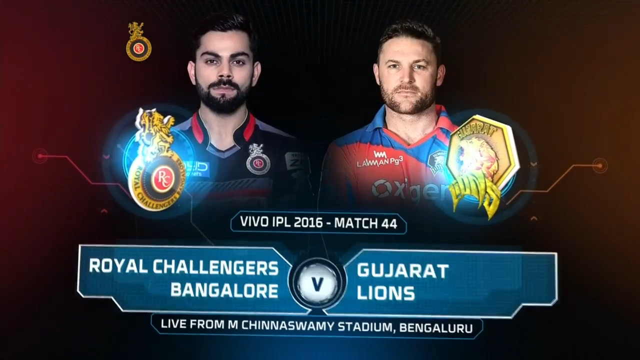 IPL 2016 M44: RCB vs GL – Match Highlights background