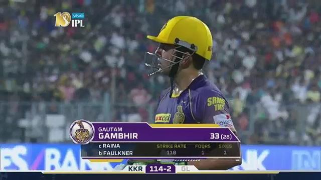 M23: KKR vs GL – Gautam Gambhir Wicket background