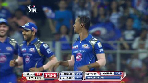 M39: MI vs DD – Yuvraj Singh Wicket