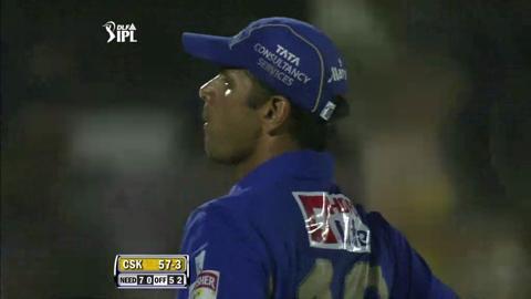Match 56 RR vs CSK – Bravo's Wicket