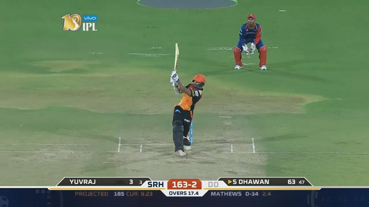 M21: SRH vs DD – Shikhar Dhawan Six