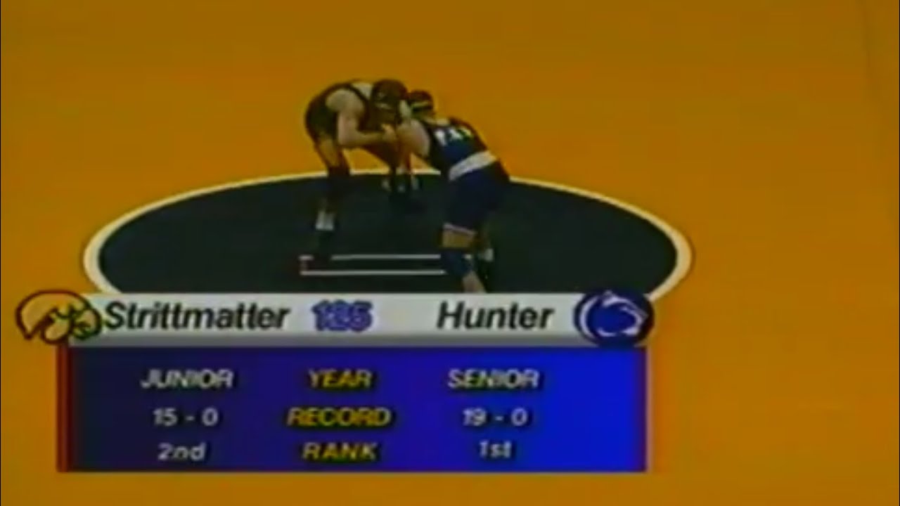 2000 College Wrestling: Jody Strittmatter, Iowa vs Jeremy Hunter, Penn State 125 pounds