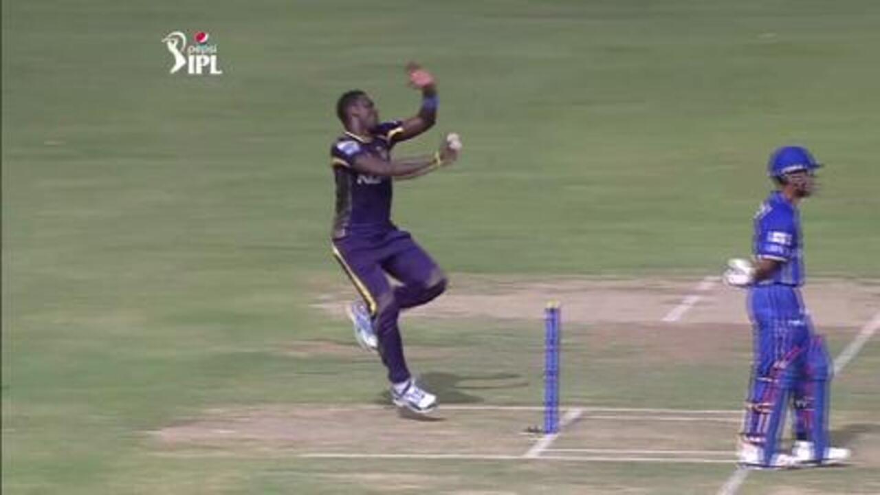 M25: RR vs KKR– Ajinkya Rahane Wicket