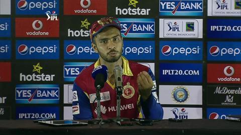 M58: RCB vs RR – Press Conference – Mandeep Singh background