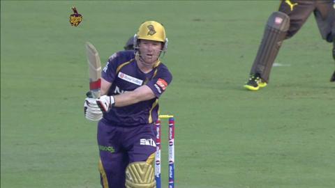 M17: KKR vs SRH – Eoin Morgan Six background