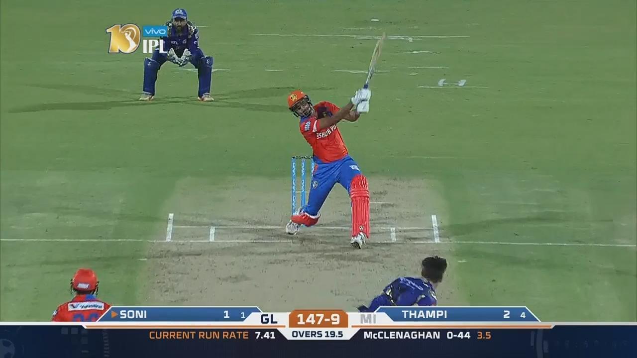 M35: GL vs MI – Ankit Soni Six background
