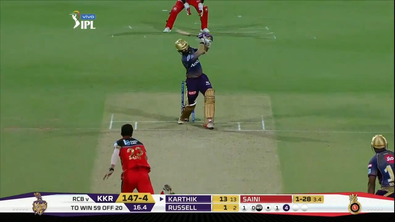 M17: RCB vs KKR – Dinesh Karthik Six