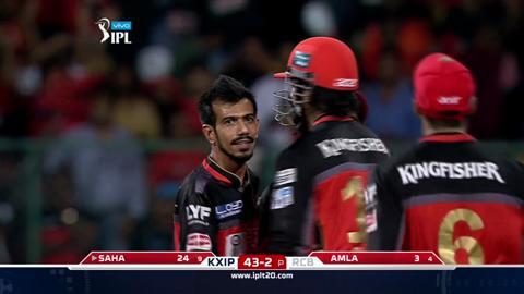 M50: RCB vs KXIP – Wriddhiman Saha Wicket