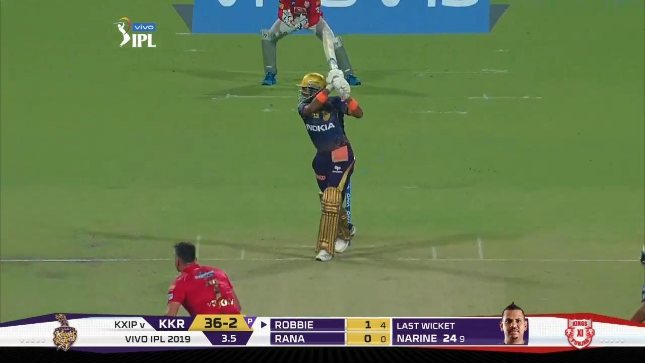 M06: KKR vs KXIP – Robin Uthappa Six
