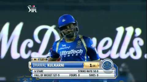 M22: RR vs RCB – Dhawal Kulkarni Wicket