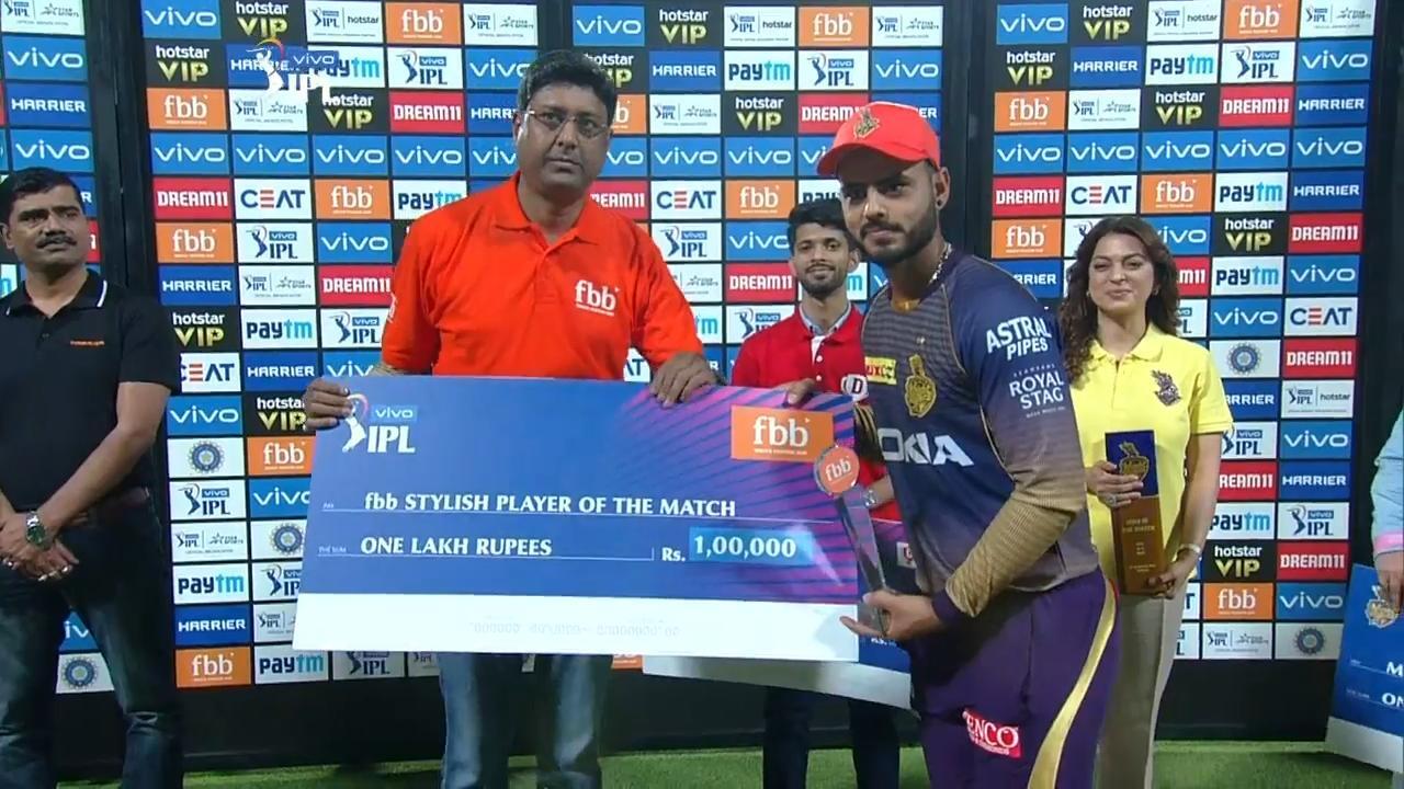 M06: KKR vs KXIP – fbb Stylish Player of the Match – Nitish Rana