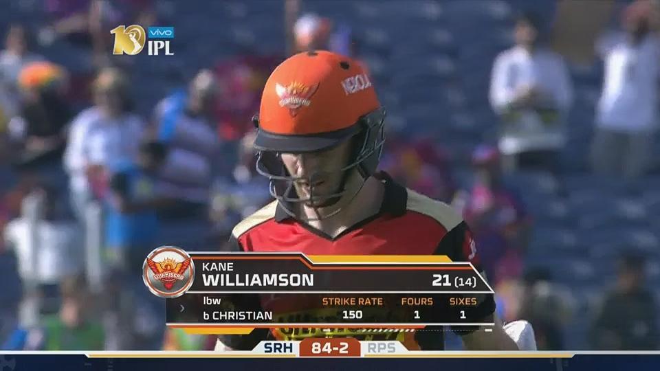 M24: RPS vs SRH – Kane Williamson Wicket