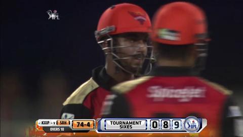 M9: KXIP vs SRH – Lokesh Rahul Six