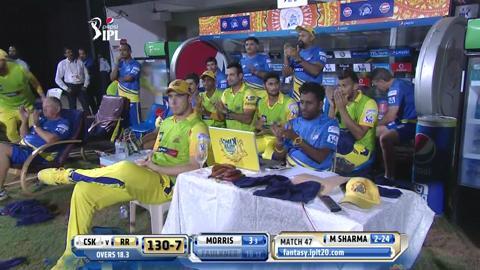 M47: CSK vs RR – James Faulkner Wicket
