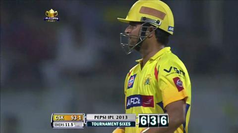 M73: CSK vs MI – Suresh Raina Six background
