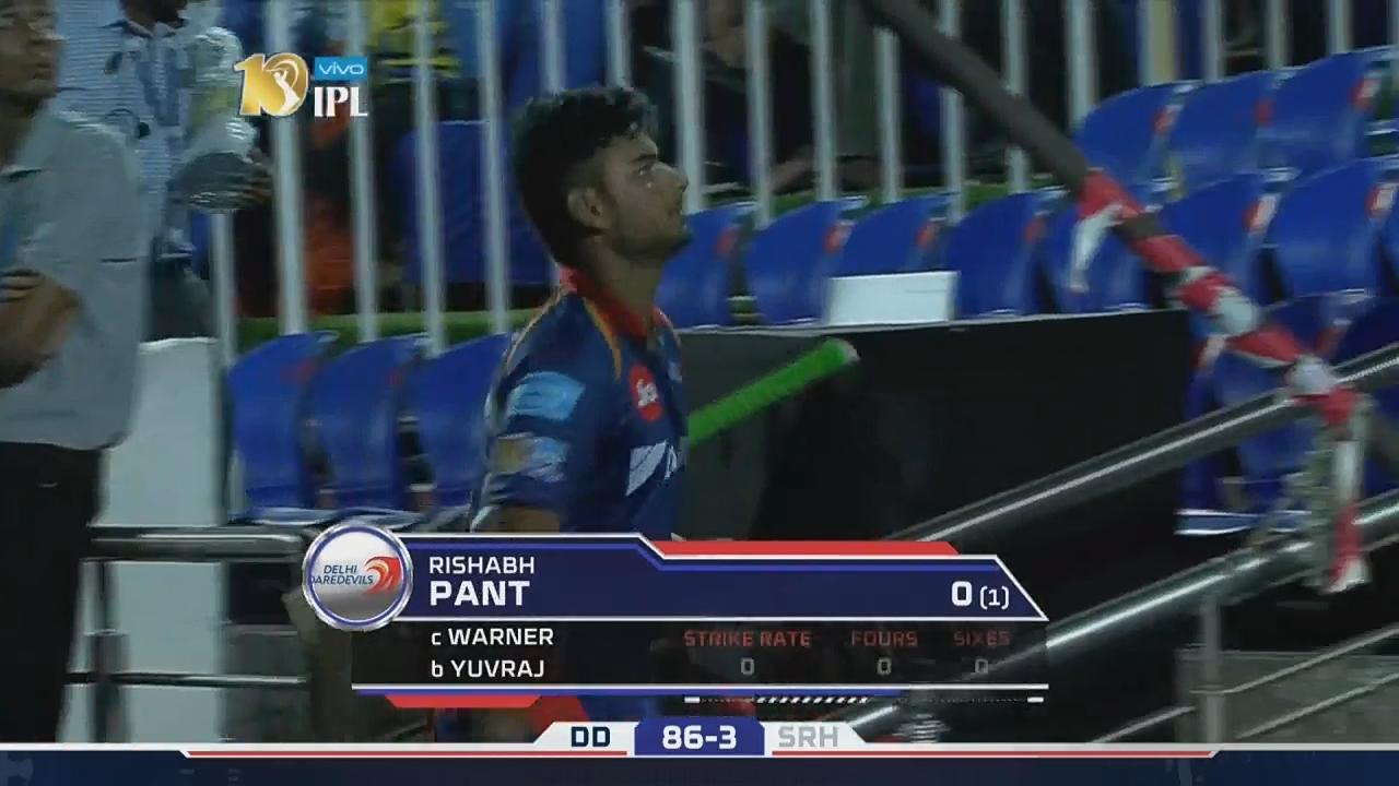 M21: SRH vs DD – Rishabh Pant Wicket