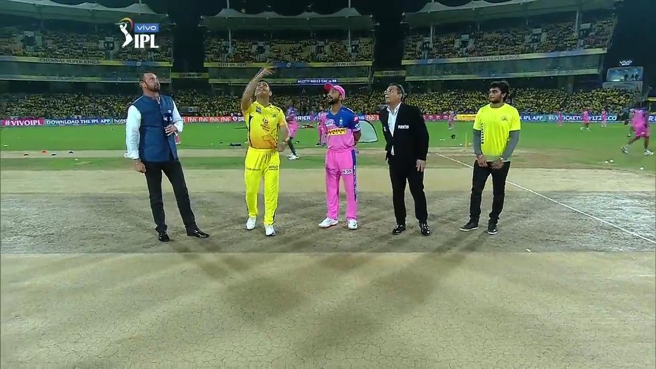 M12: CSK vs RR – Toss background