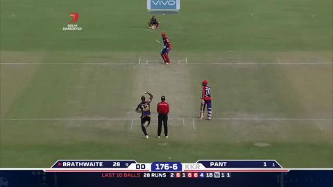 M26: DD vs KKR – YES Bank Maximum Sixes – Carlos Brathwaite