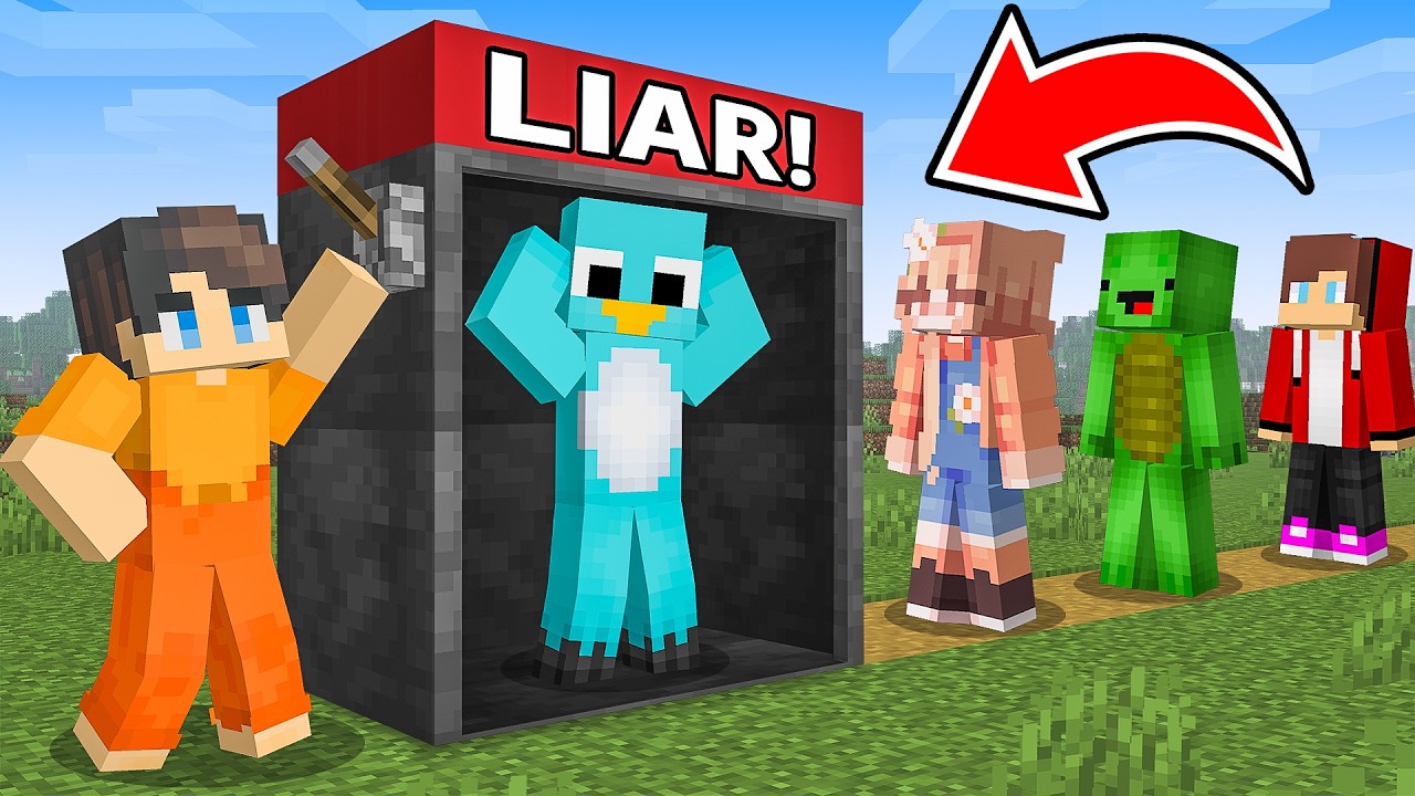 Using a LIE DETECTOR to Find My Friend’s SECRETS in Minecraft background