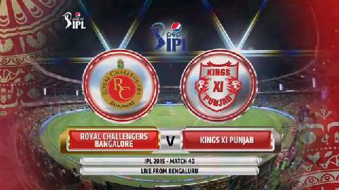 IPL 2015 M40: RCB vs KXIP – Match Highlights