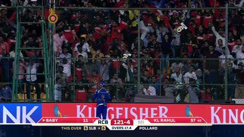 M41: RCB vs MI – Sachin Baby Six background
