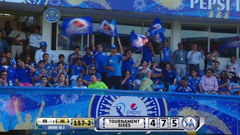 M44: RR vs MI – Rohit Sharma Six
