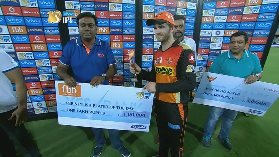 M37: SRH vs KKR – FBB Stylish player of the day – Kane Williamson background